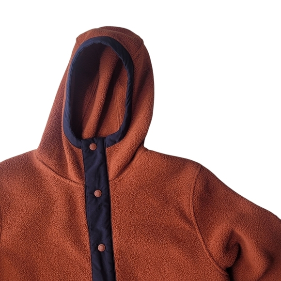 The North Face carbondale ½ snap Rust Fleece Jacket Medium - Picture 6 of 10